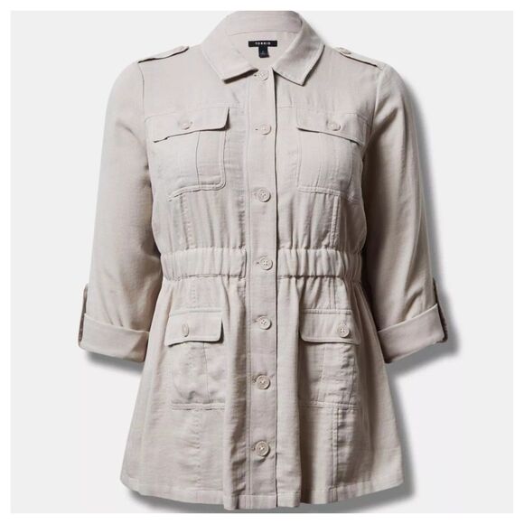 Torrid Double Gauze Anorak Utility Jacket - Picture 2 of 4